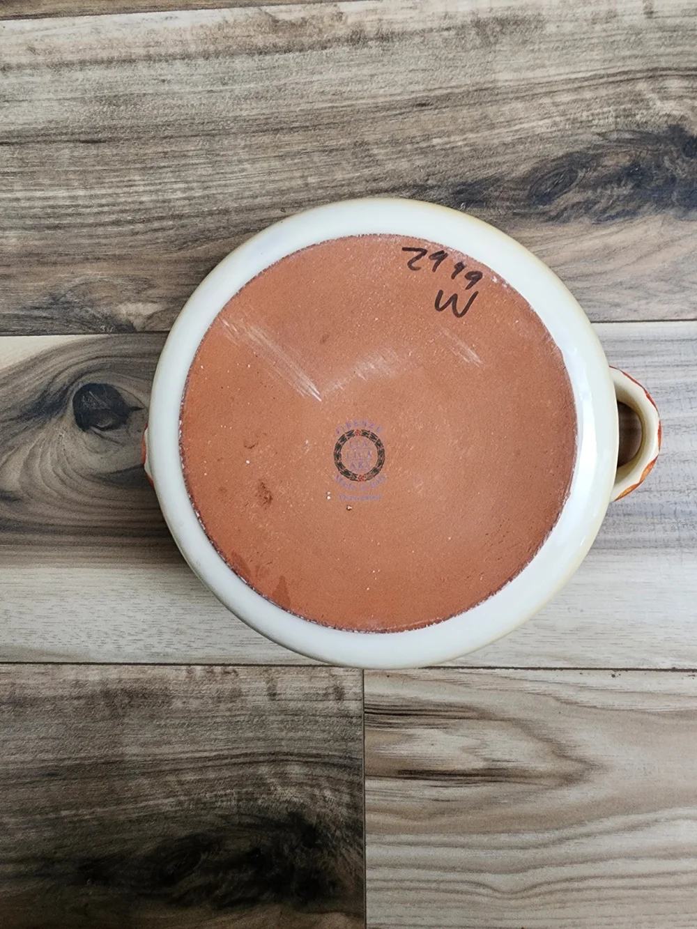 Vintage Firenze Italica Ars Italian Pottery Handled Serving Bowl